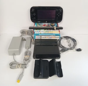 Wii-U Konsole Bundle (schwarz, 32GB) - Gamepad, Kabel, Sensorleiste + 5 Spiele! #2 - Bild 1 von 16