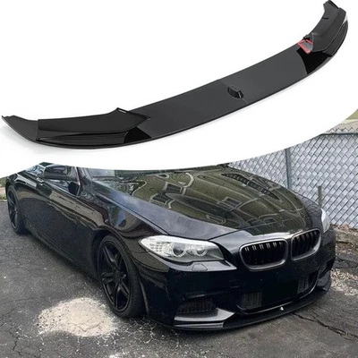Gloss Front Bumper Lip Splitter For 2011-2016 BMW F10 520i 528i 550i M Sport - Image 1 of 4