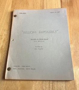 MISSION: IMPOSSIBLE script Mind Of Stefan Miklos FINAL DRAFT - Picture 1 of 8