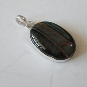 Jasper gemstone silver plated handmade oval shaped Pendant birthday gift jewelry - Picture 1 of 8