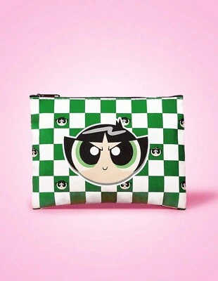 Nova Bolsa POWER PUFF GIRLS Maquiagem LÁPIS Bolsa Carteira com Zíper CHECKERS - Imagem 1 de 4