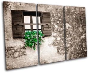 Mediterranean Window Architecture TREBLE CANVAS WALL ART Picture Print VA - Picture 1 of 1