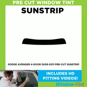 Sunstrip colorato pretagliato - per Dodge Avenger 4 porte 2008-2011 - 5% berlina interna - Foto 1 di 4