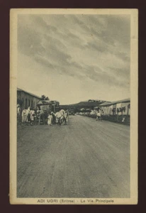 cartolina militare ERITRE-ADI UGRI la via principale - Picture 1 of 1