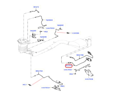 Sensore NOX originale JAGUAR/LAND ROVER L8B2-5H310-AC E-Pace X540 Velar L560 Vogue - Immagine 1 di 4