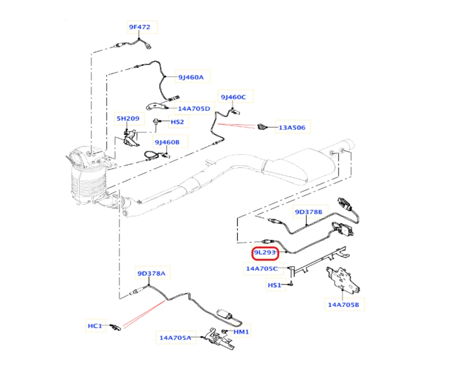 Sensore NOX originale JAGUAR/LAND ROVER L8B2-5H310-AC E-Pace X540 Velar L560 Vogue - Immagine 1 di 4