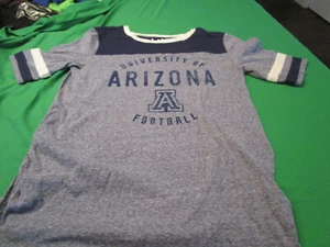 NEW WOMENS  NCAA ARIZONA WILDCATS FOOTBALL SHORT SLEEVE T SHIRT BLUE MEDIUM - Picture 1 of 2