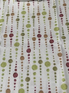 Murano By Stoffabrics Cotton Fabric Green Red Brown Dot Stripes 10" x 40" Sewing - Picture 1 of 5
