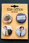 THE OFFICE TV Show 1.25" 4 Pinback Button Set - NEW