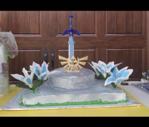 Topper de pastel de cumpleaños Zelda Crest tapa de pastel personalizada - Imagen 1 de 5