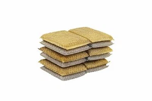 Superio Gold and Silver Kitchen Metallic Sponges Scrubber (12 Pack) - Picture 1 of 1