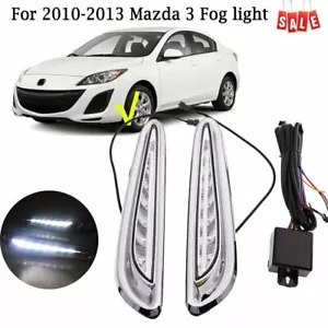 Fog light Daytime Running Light DRL LED Day Light 2PCS Fit For 2010-2013 Mazda 3 - Foto 1 di 12