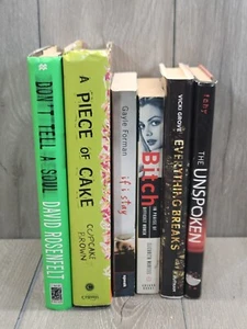 Suspense Book Lot of 6 Don't Tell A Soul A Piece of Cake If I stay The unspoken - Picture 1 of 15