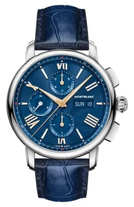 Limited Ed. Montblanc Star Legacy Automatic Chronograph Leather Men Watch 130973 - Picture 1 of 3