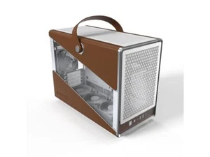 Montech Heritage PRO biała biała stal / skóra / szkło hartowane Micro ATX / mini - Zdjęcie 1 z 9