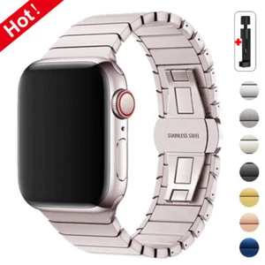 Do Apple Watch Link Bransoletka Pasek 44/41/45/49mm Ultra 2 Series 10 9 8 7 6 - Zdjęcie 1 z 19