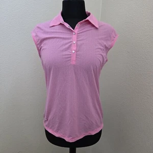 NWT Daily Sports Ladies Carmela Cap Sleeve Golf Polo Shirt Dahlia Pink Sweden L - Picture 1 of 12