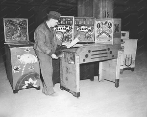 United Pinball Machine Singapore Tropicana anni 40 ristampa laboratorio fotografico professionale - Foto 1 di 1