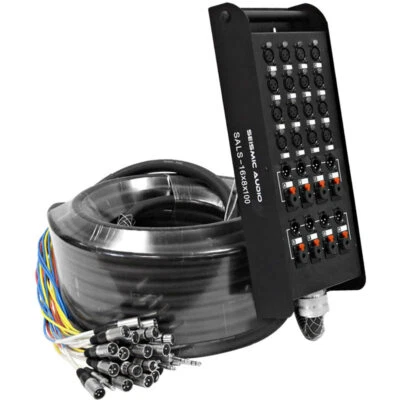 Seismic Audio 16 Channel 100' Pro Stage XLR Snake Cable (XLR & 1/4" TRS Returns) - Image 1 of 4