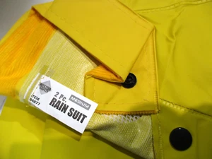 Western safety 2 piece yellow rain suit mens size M 32” - 38” - Picture 1 of 8