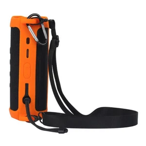 EVA Bluetooth Speaker Storage Bag & Silicone Protective Case For JBL Flip6 Black - Picture 1 of 17