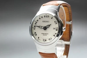 Vintage 2003【 Exc+5 】 Seiko Premier 7N39-0A78 Quartz 37mm Men's Watch Japan - Picture 1 of 10