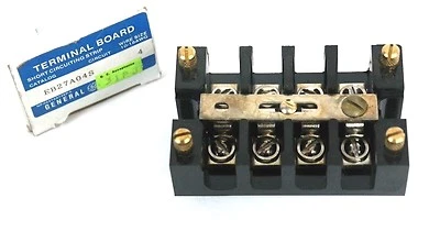 NIB GENERAL ELECTRIC EB27A04S TERMINAL BOARD WIRE SIZE 4 W/ 183B4226 P-I BLOCK - Image 1 of 3