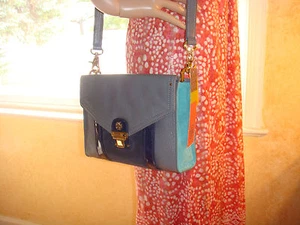 NWT TORY BURCH RACHEL Multi-Color Leather/Suede CrossBody $435 DustBag - Bild 1 von 10