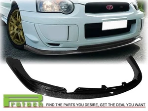 Fit For 03-05 Subaru Impreza WRX STI Style Carbon Fiber 4Dr Front Bumper Lip CF - Picture 1 of 3