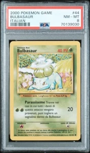 2000 Pokemon Italian Base Set Bulbasaur 44/102 PSA 8 NM-MT! LOW POP! - Picture 1 of 2