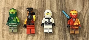 Lot Of 4 Lego Ninjago Minifigures Zane Lloyd Core Kai - Picture 1 of 4