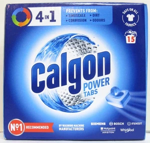 Calgon 4 in 1 Power Tabs (15). Washing Machine Cleaner & Water Softener. BNIB. - Picture 1 of 1