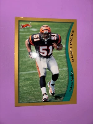 1998 Topps #351 Bengals Takeo Spikes Rookie Card - Image 1 of 2