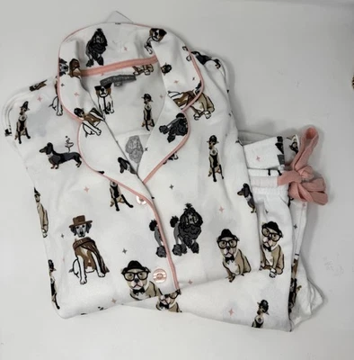 Juego de Pijama PJ Salvage Blanco Perro Real Tejido Talla M Nuevo con Etiquetas Foto 1 de 4