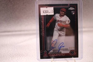 Topps Chrome Gustavo Campero RC 2025 refractor negro automático/10 - Imagen 1 de 2