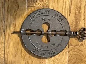 Antique Griswold 7.5" New American Stove Pipe Spindle Flue Damper Reversible - Picture 1 of 2