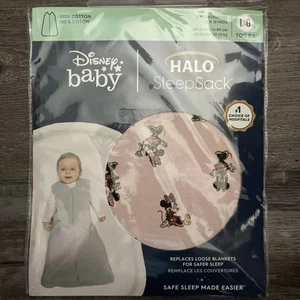 NEW HALO® SleepSack® swaddle 100% cotton Disney Baby Mickey Face Mouse 12-18M - Picture 1 of 3