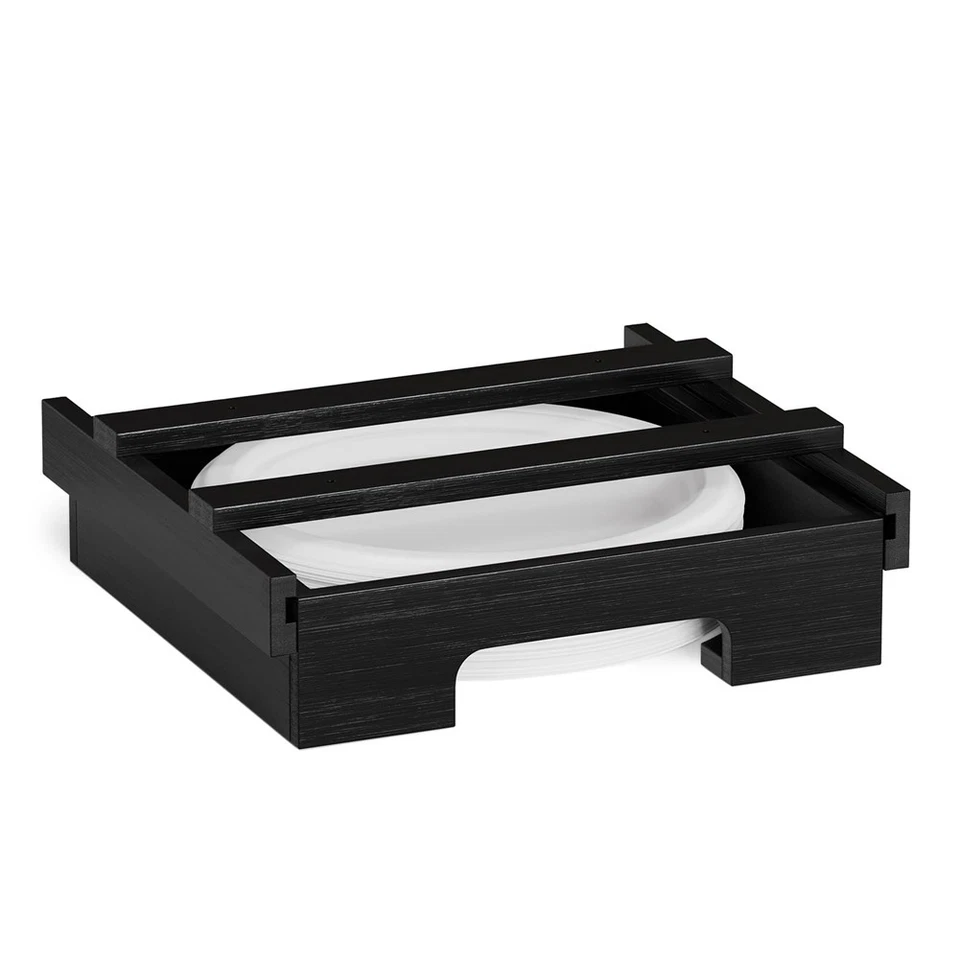 9/10-Inch Bamboo Paper Plate Dispenser - Under Cabinet & Countertop Holder7541 - Image 1 of 1