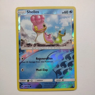 Shellos - 29/111 - Reverse Holo - Crimson Invasion - Pokemon TCG - LP - Image 1 of 2