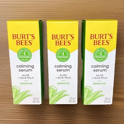 Suero calmante Burt’s Bees con aloe y arroz sensible a la leche 1 oz. Pack de 3! Nuevo en caja Foto 1 de 2