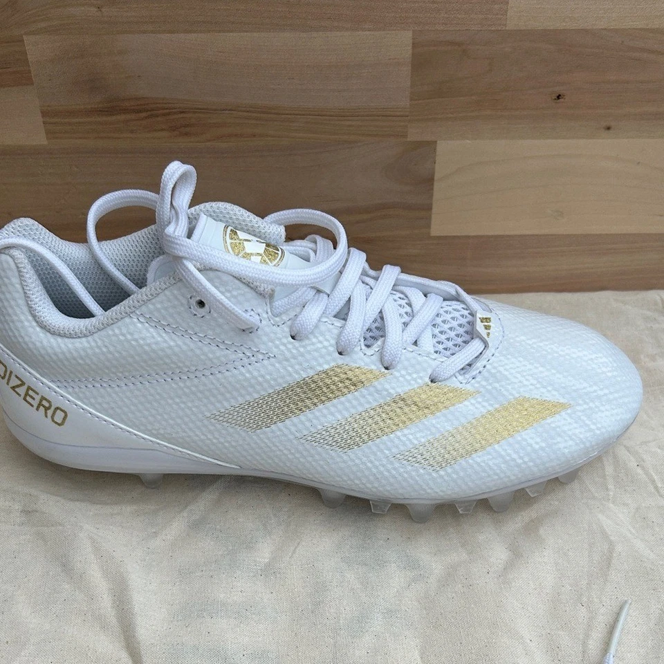 Adidas Adizero Eléctrico 2 Niños Blanco y Dorado Botines de Fútbol 4.5 Foto 1 de 4