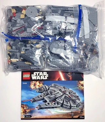 LEGO Star Wars 75105 Halcón Milenario Episodio VII CON INSTRUCCIONES MINIFIGURAS Foto 1 de 4