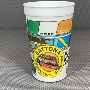 Bicchiere vintage Daytona International Speedway tazza plastica grafica Pepsi - Foto 1 di 9