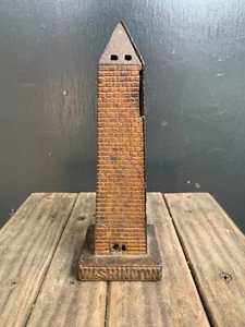 ORIGINAL Antique 1910 1912 A C WILLIAMS Cast Iron WASHINGTON MONUMENT Still Bank - Picture 1 of 10
