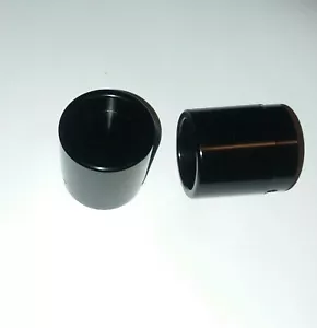 Pair Black CNC Aluminum Front Axle Nut Cover 1.2 inch inside dia. For Harley etc - Foto 1 di 6