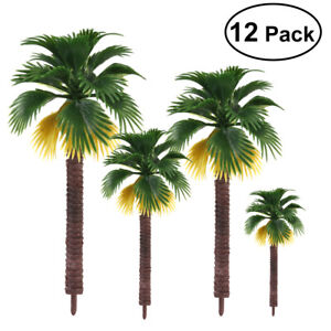 12 Stk. Dschungel Layout Kunststoff Palmen Modellbau Bäume