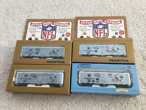 ππMANTUA HO SCALE " DALLAS COWBOYS " NFL SUPER BOWL BOX CAR SET πππ - Picture 1 of 22