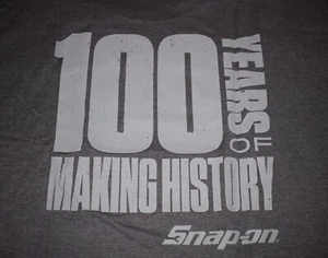 Snap On Tools Grey 100 Years Of Making History T-Shirt Size 2XL ~ NEW ~ #70 - Picture 1 of 5