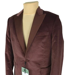 Paul Smith Mens Burgundy Cotton Velvet Blazer Jacket Size US 38 R / EU 48 (S) - Picture 1 of 13