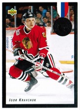 1992-93 Upper Deck Euro Stars ! Igor Kravchuk Chicago Blackhawks #E7